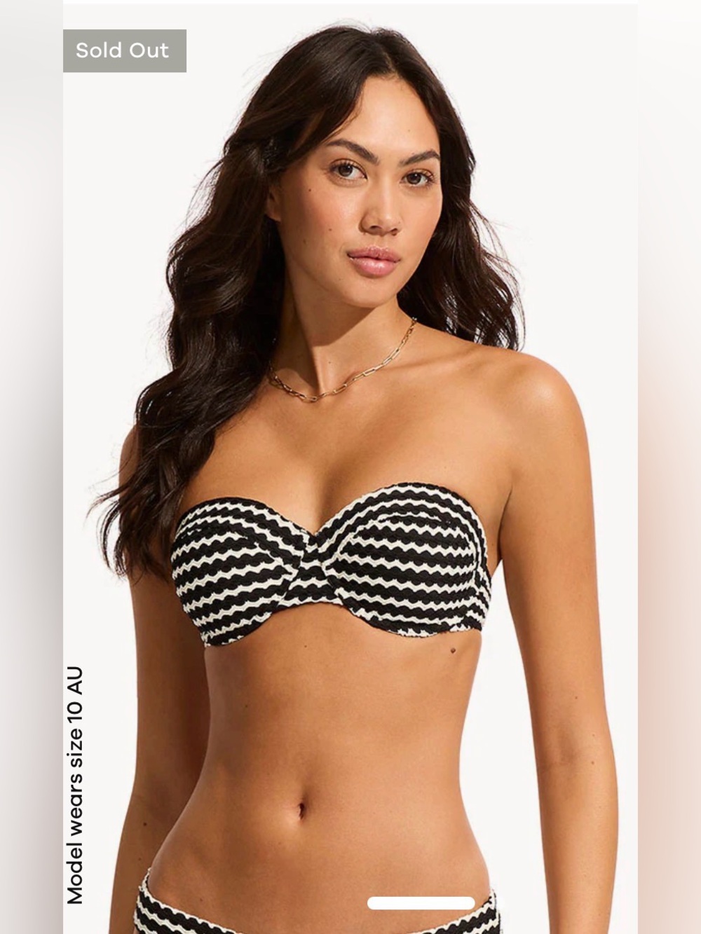 Seafolly Mesh Effect Swim Top Bustier Bra